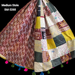 Handmade Silk Stole- While style meets utility- Medium Size-3268