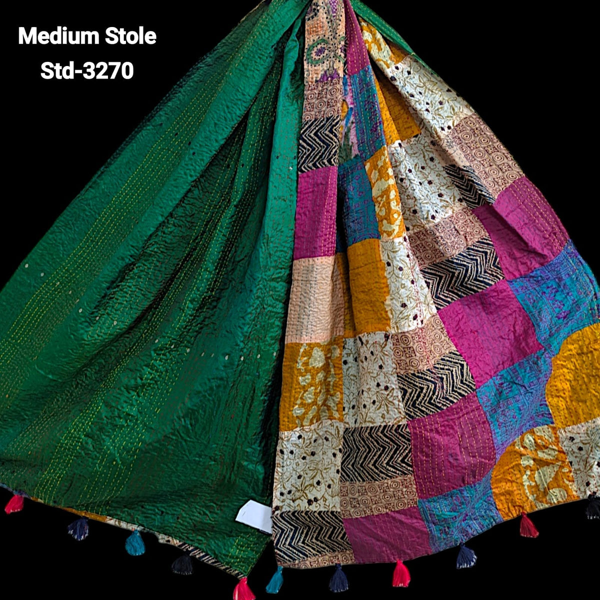Handmade Silk Stole- While style meets utility- Medium Size-3270