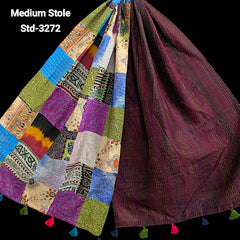 Handmade Silk Stole- While style meets utility- Medium Size-3272