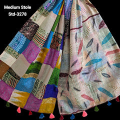 Handmade Silk Stole- While style meets utility- Medium Size-3278