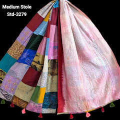 Handmade Silk Stole- While style meets utility- Medium Size-3279