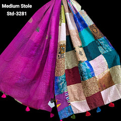 Handmade Silk Stole- While style meets utility- Medium Size-3281