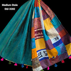 Handmade Silk Stole- While style meets utility- Medium Size-3282