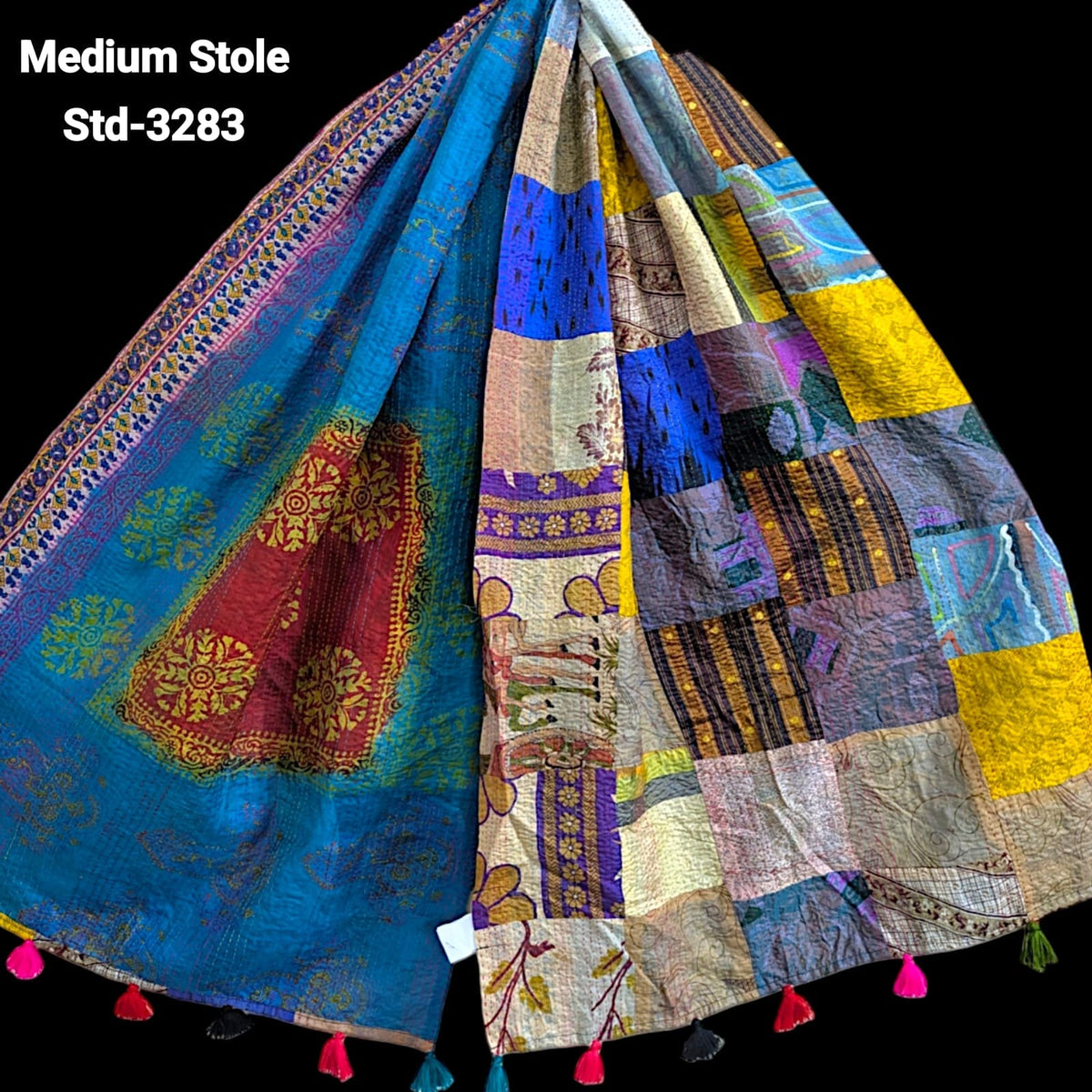 Handmade Silk Stole- While style meets utility- Medium Size-3283