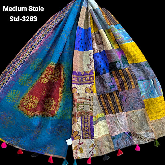 Handmade Silk Stole- While style meets utility- Medium Size-3283