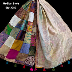 Handmade Silk Stole- While style meets utility- Medium Size-3289