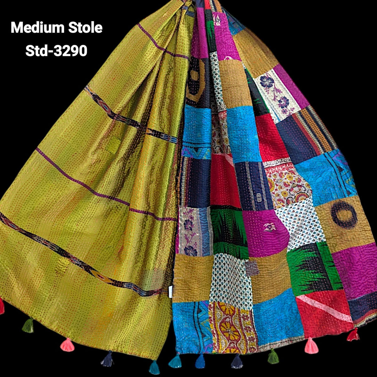 Handmade Silk Stole- While style meets utility- Medium Size-3290