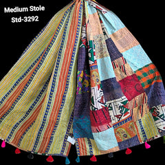 Handmade Silk Stole- While style meets utility- Medium Size-3292