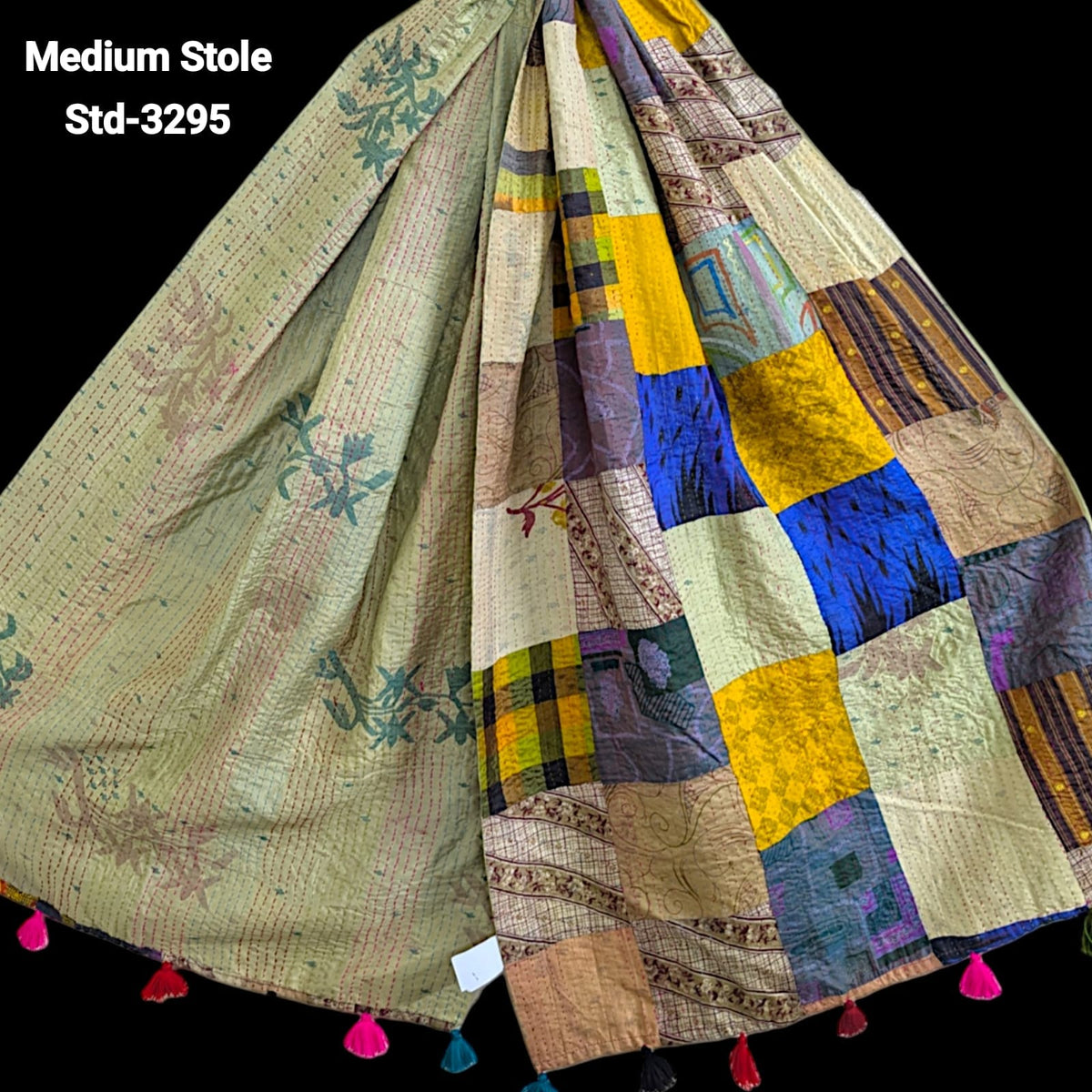 Handmade Silk Stole- While style meets utility- Medium Size-3295