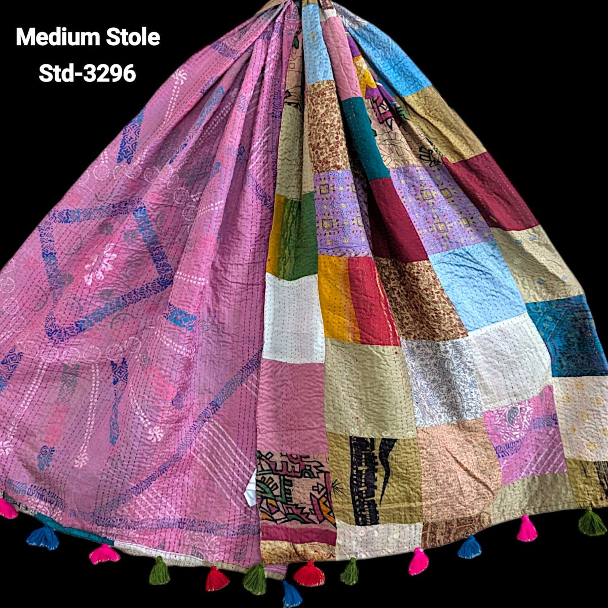 Handmade Silk Stole- While style meets utility- Medium Size-3296