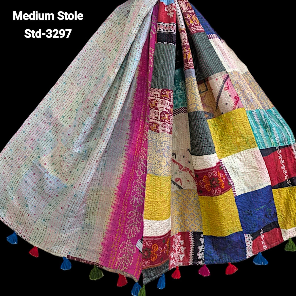 Handmade Silk Stole- While style meets utility- Medium Size-3297