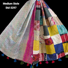 Handmade Silk Stole- While style meets utility- Medium Size-3297