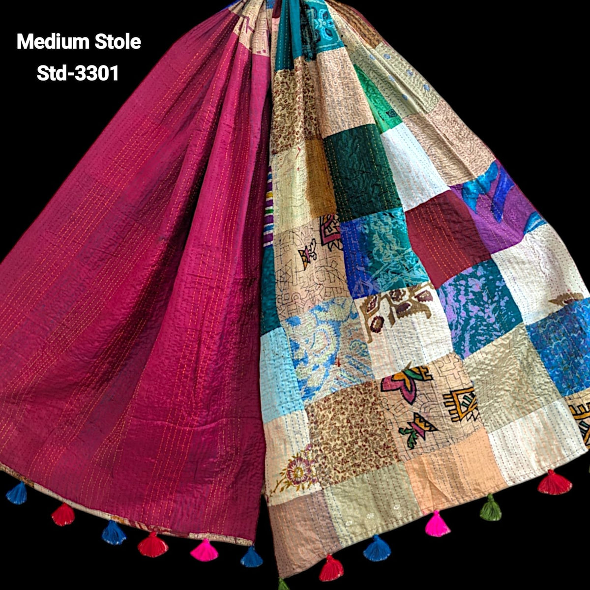Handmade Silk Stole- While style meets utility- Medium Size-3301