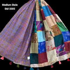 Handmade Silk Stole- While style meets utility- Medium Size-3305