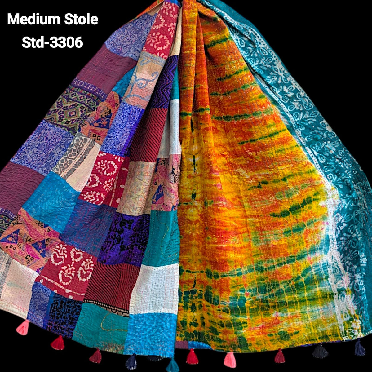 Handmade Silk Stole- While style meets utility- Medium Size-3306