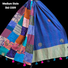Handmade Silk Stole- While style meets utility- Medium Size-3309