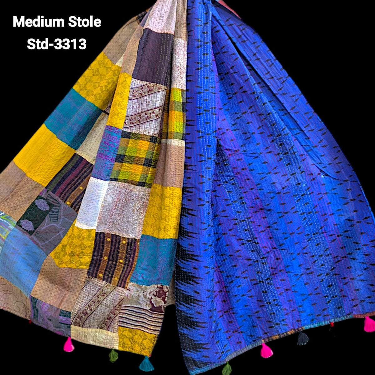 Handmade Silk Stole- While style meets utility- Medium Size-3313