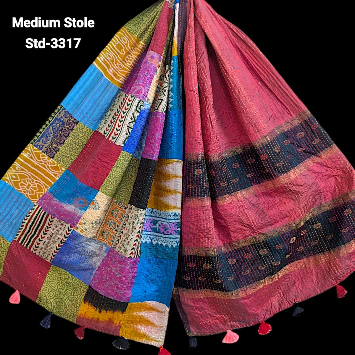 Handmade Silk Stole- While style meets utility- Medium Size-3317