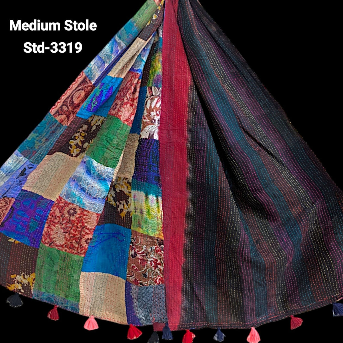 Handmade Silk Stole- While style meets utility- Medium Size-3319