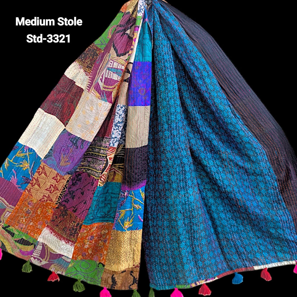 Handmade Silk Stole- While style meets utility- Medium Size-3321
