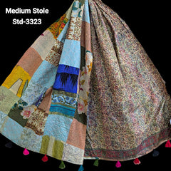 Handmade Silk Stole- While style meets utility- Medium Size-3323