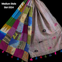Handmade Silk Stole- While style meets utility- Medium Size-3324