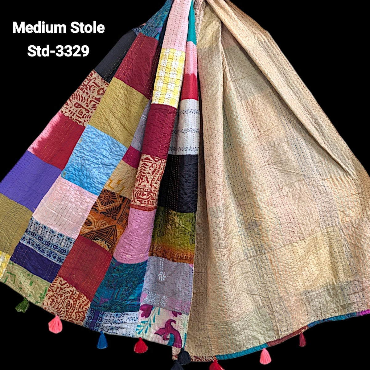 Handmade Silk Stole- While style meets utility- Medium Size-3329
