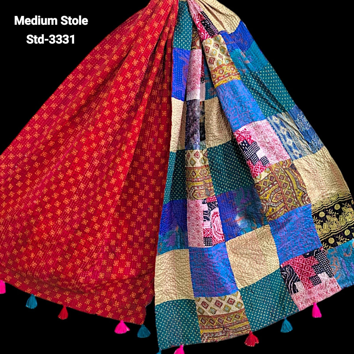 Handmade Silk Stole- While style meets utility- Medium Size-3331