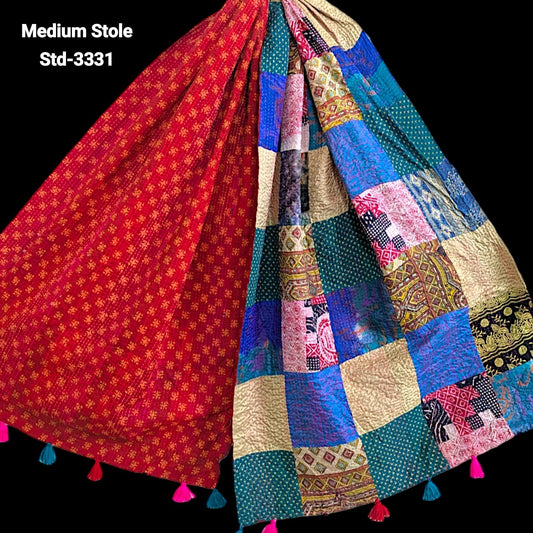 Handmade Silk Stole- While style meets utility- Medium Size-3331