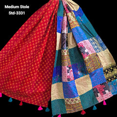 Handmade Silk Stole- While style meets utility- Medium Size-3331