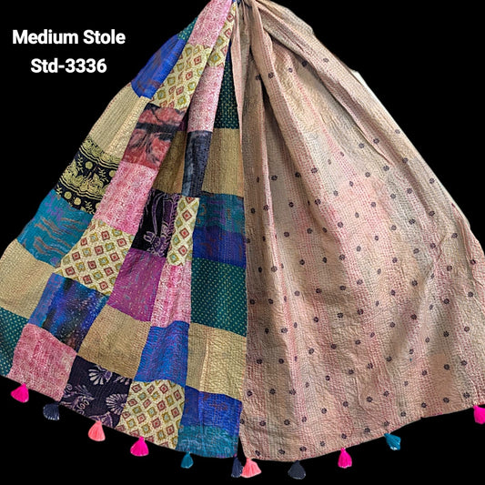 Handmade Silk Stole- While style meets utility- Medium Size-3336