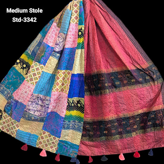 Handmade Silk Stole- While style meets utility- Medium Size-3342
