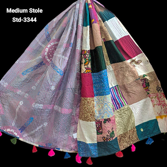 Handmade Silk Stole- While style meets utility- Medium Size-3344