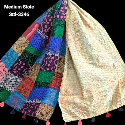 Handmade Silk Stole- While style meets utility- Medium Size-3346