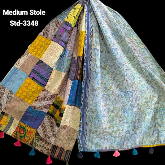 Handmade Silk Stole- While style meets utility- Medium Size-3348