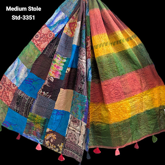 Handmade Silk Stole- While style meets utility- Medium Size-3351