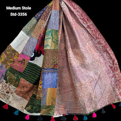 Handmade Silk Stole- While style meets utility- Medium Size-3356