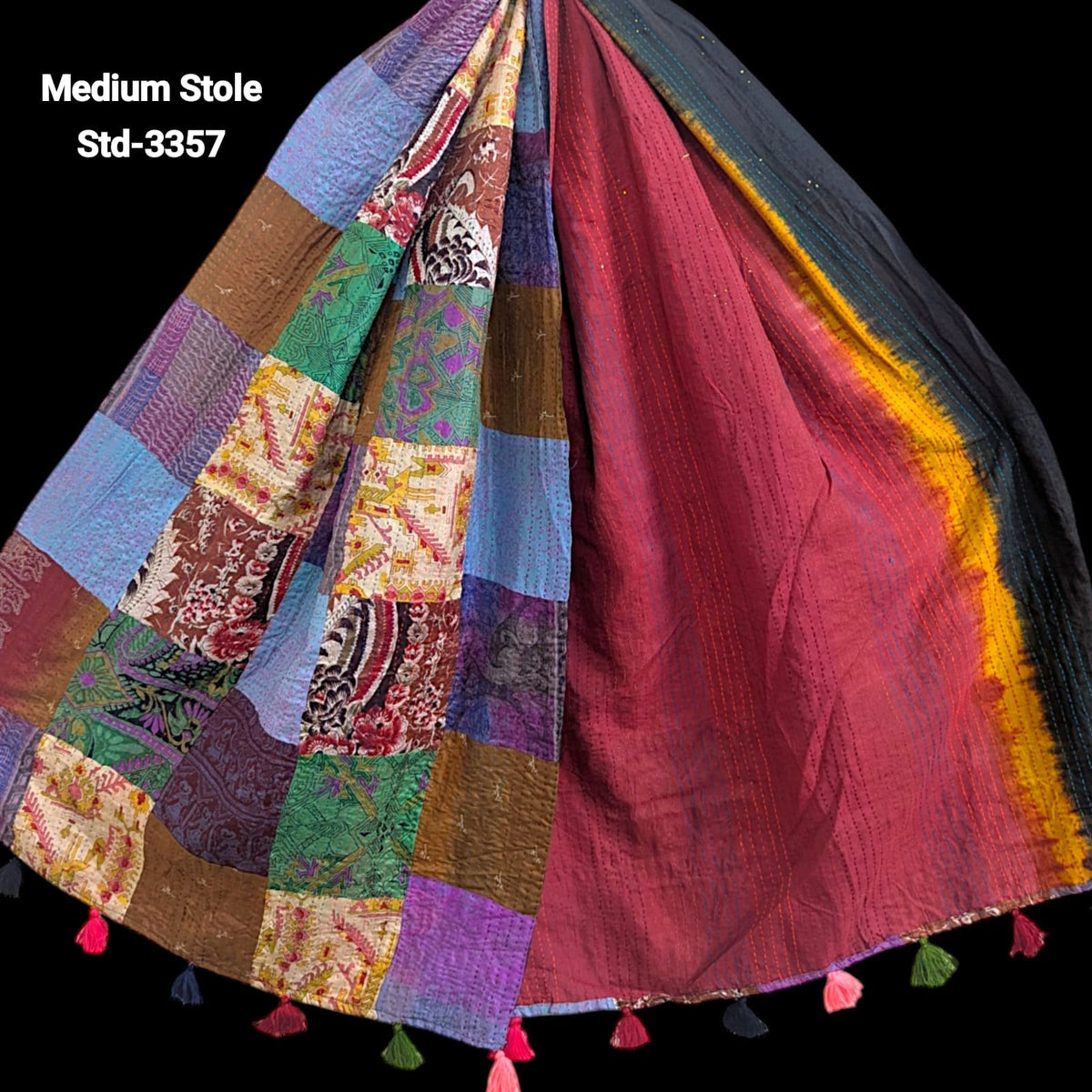 Handmade Silk Stole- While style meets utility- Medium Size-3357