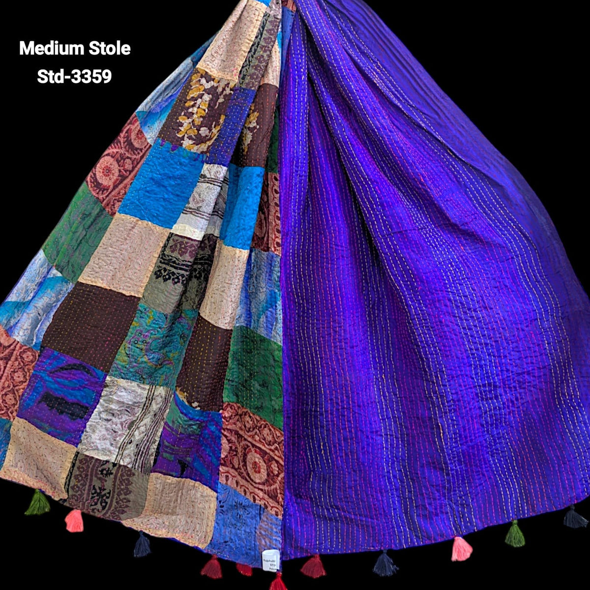 Handmade Silk Stole- While style meets utility- Medium Size-3359