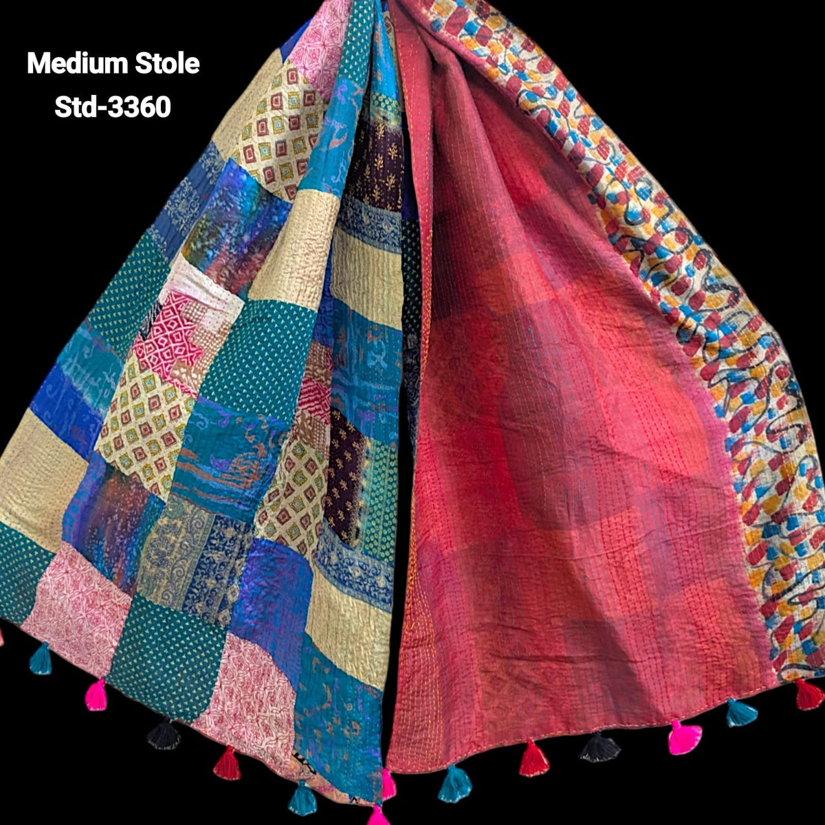Handmade Silk Stole- While style meets utility- Medium Size-3360