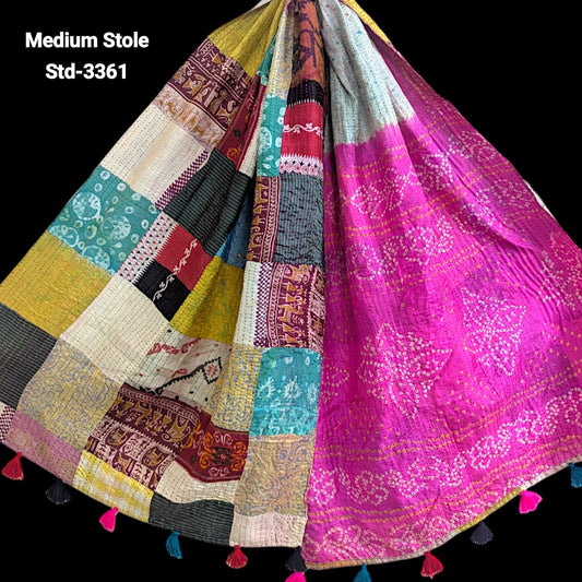 Handmade Silk Stole- While style meets utility- Medium Size-3361