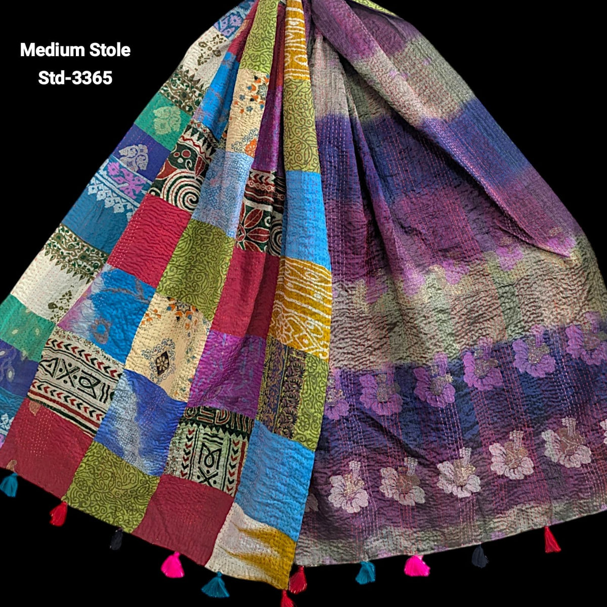 Handmade Silk Stole- While style meets utility- Medium Size-3365