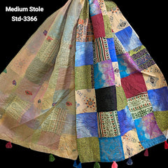 Handmade Silk Stole- While style meets utility- Medium Size-3366