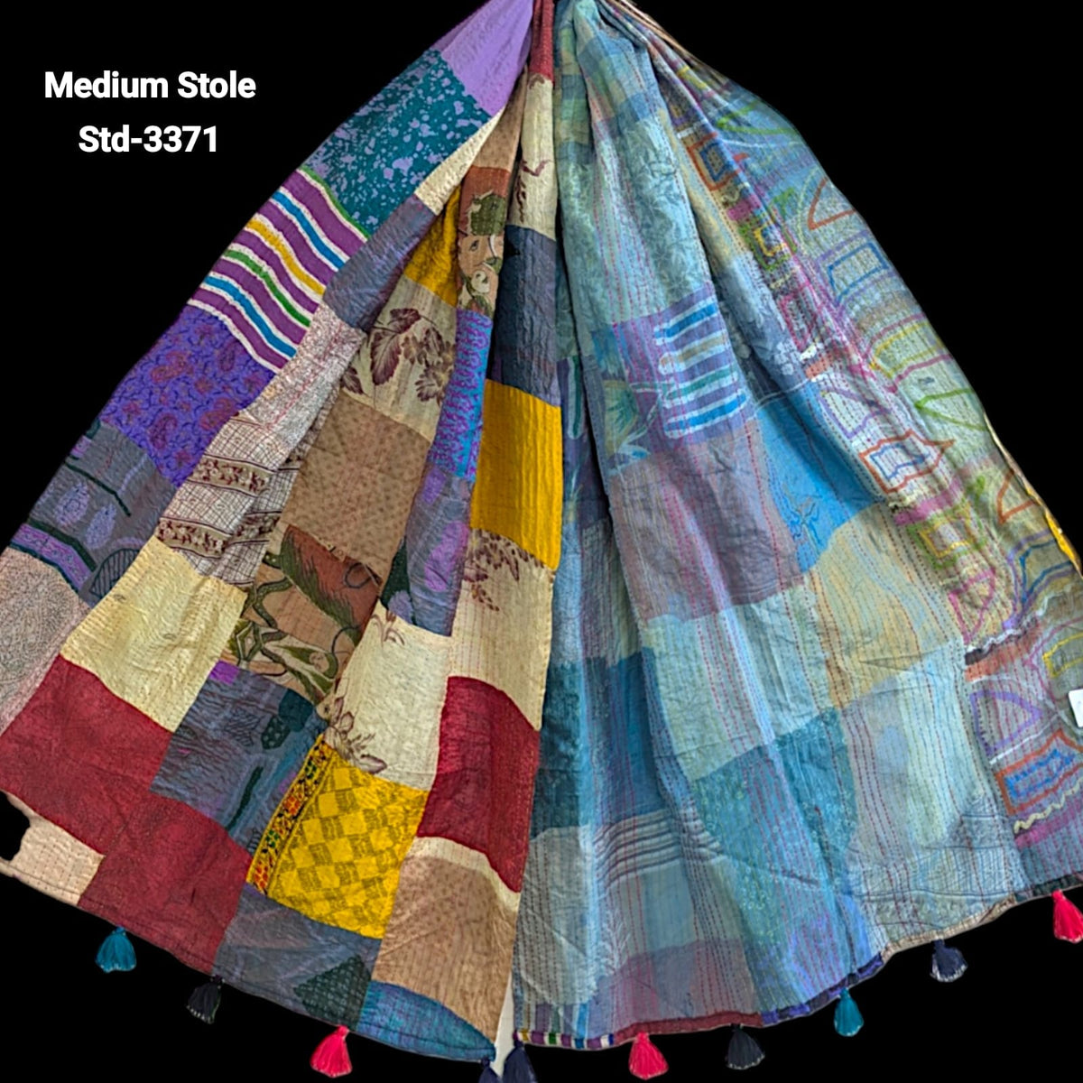 Handmade Silk Stole- While style meets utility- Medium Size-3371