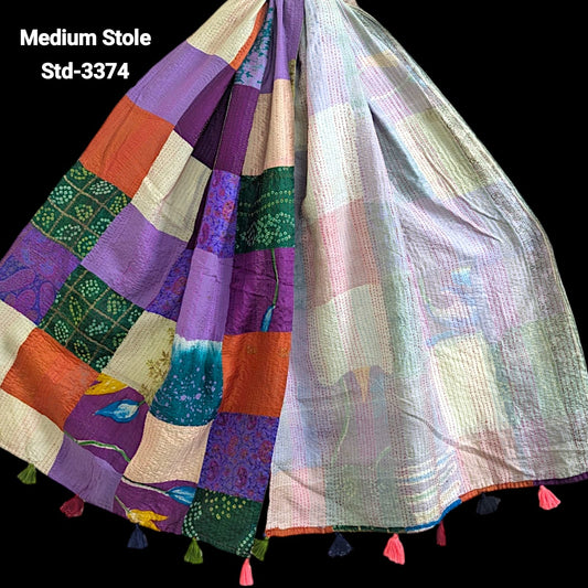 Handmade Silk Stole- While style meets utility- Medium Size-3374