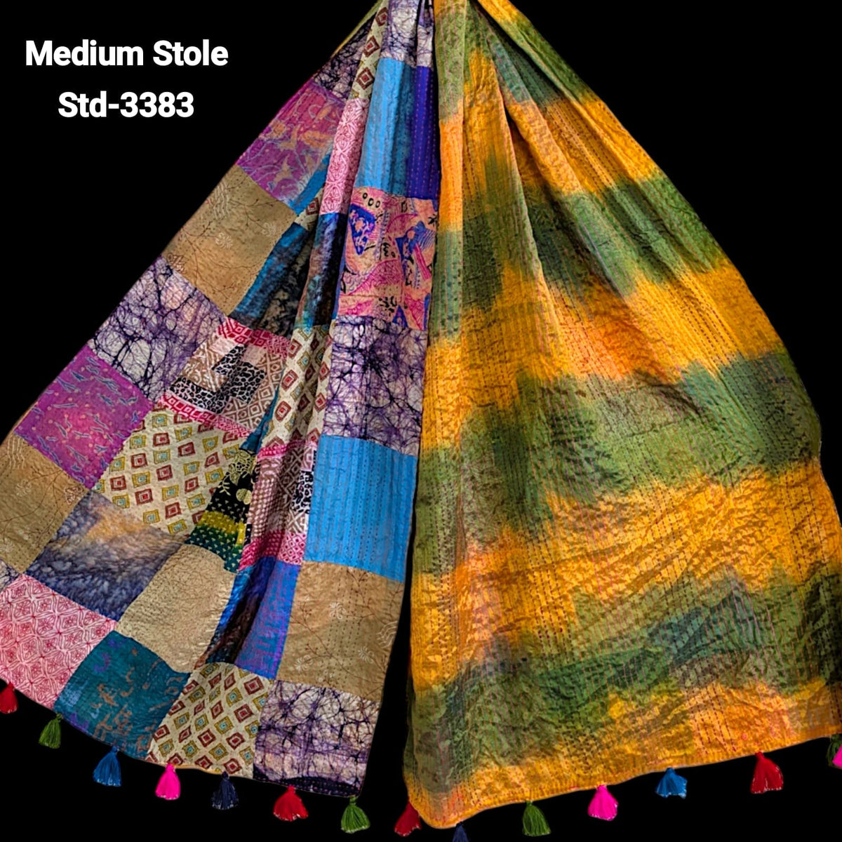 Handmade Silk Stole- While style meets utility- Medium Size-3383