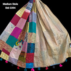 Handmade Silk Stole- While style meets utility- Medium Size-3394