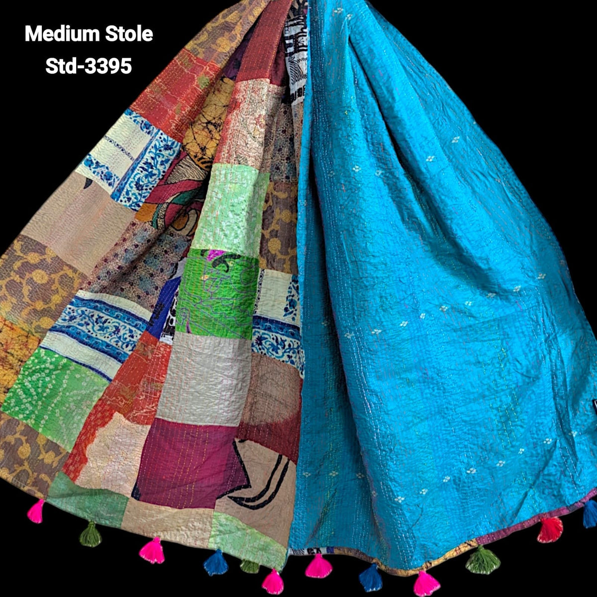 Handmade Silk Stole- While style meets utility- Medium Size-3395
