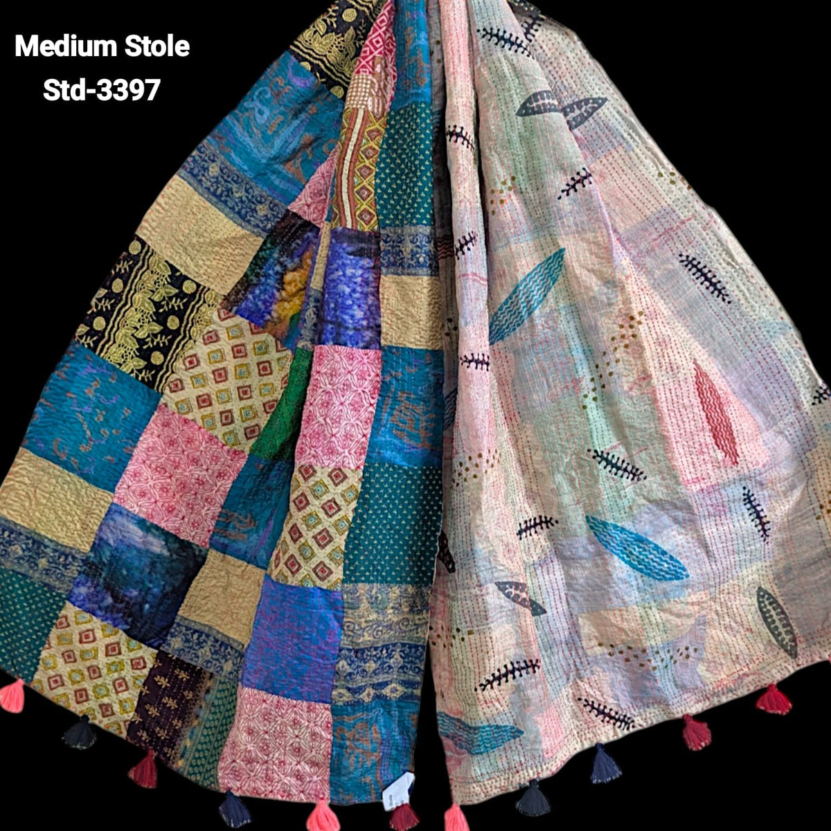 Handmade Silk Stole- While style meets utility- Medium Size-3397