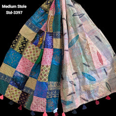 Handmade Silk Stole- While style meets utility- Medium Size-3397